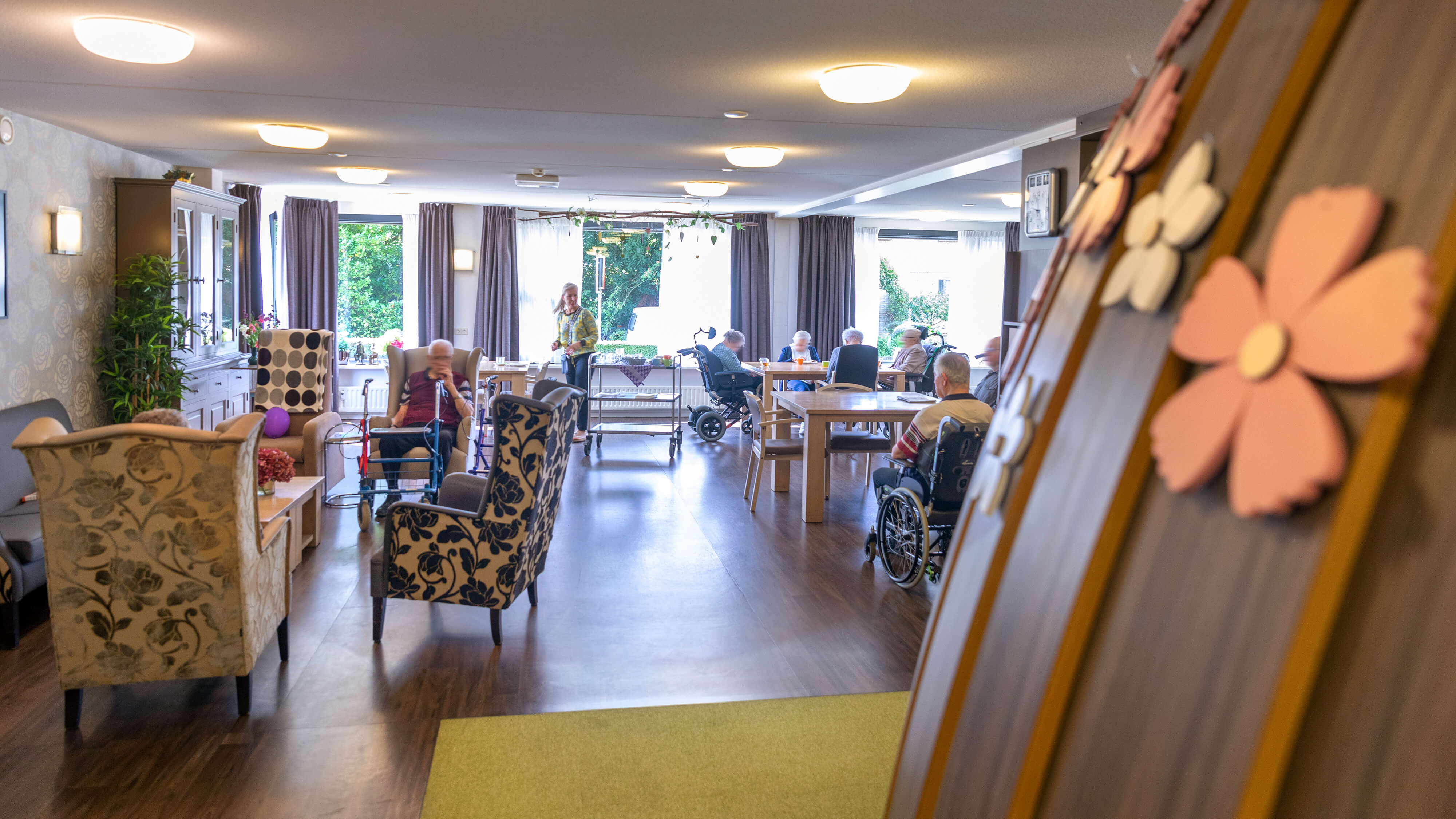 Gezamenlijke huiskamer kleinschalig wonen