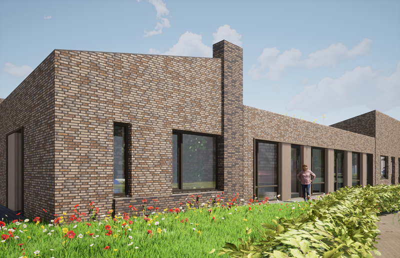 Geveldetail nieuwbouw Het Zonnelied Ammerzoden